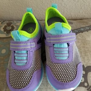 Toddler's purple/lime sneakers